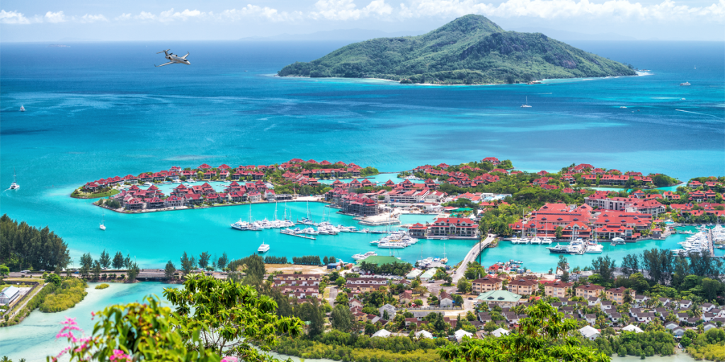 Private jet to the Seychelles