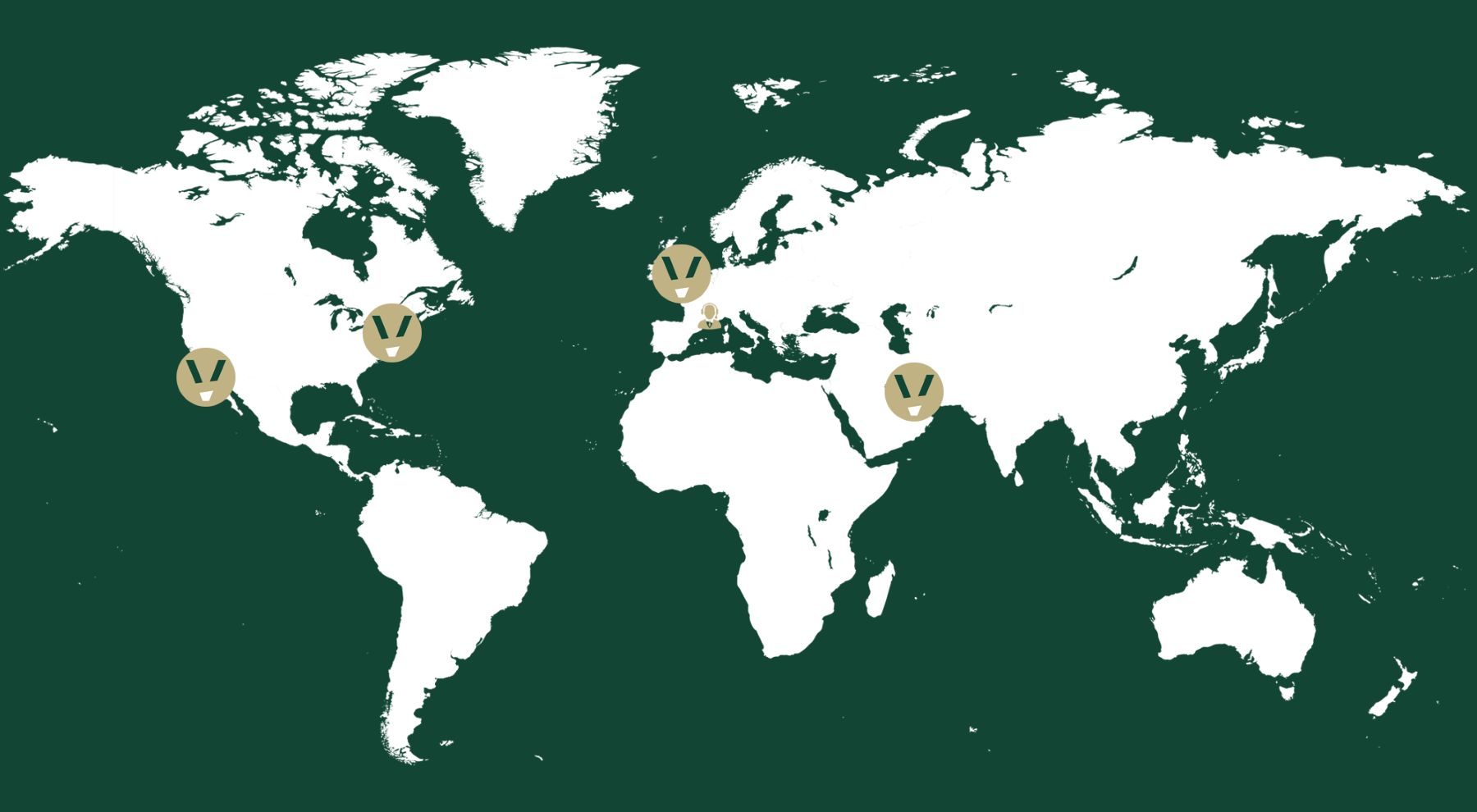 Volanteus - Our Offices, World map